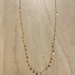 Silver, gold, rose gold medallion necklace